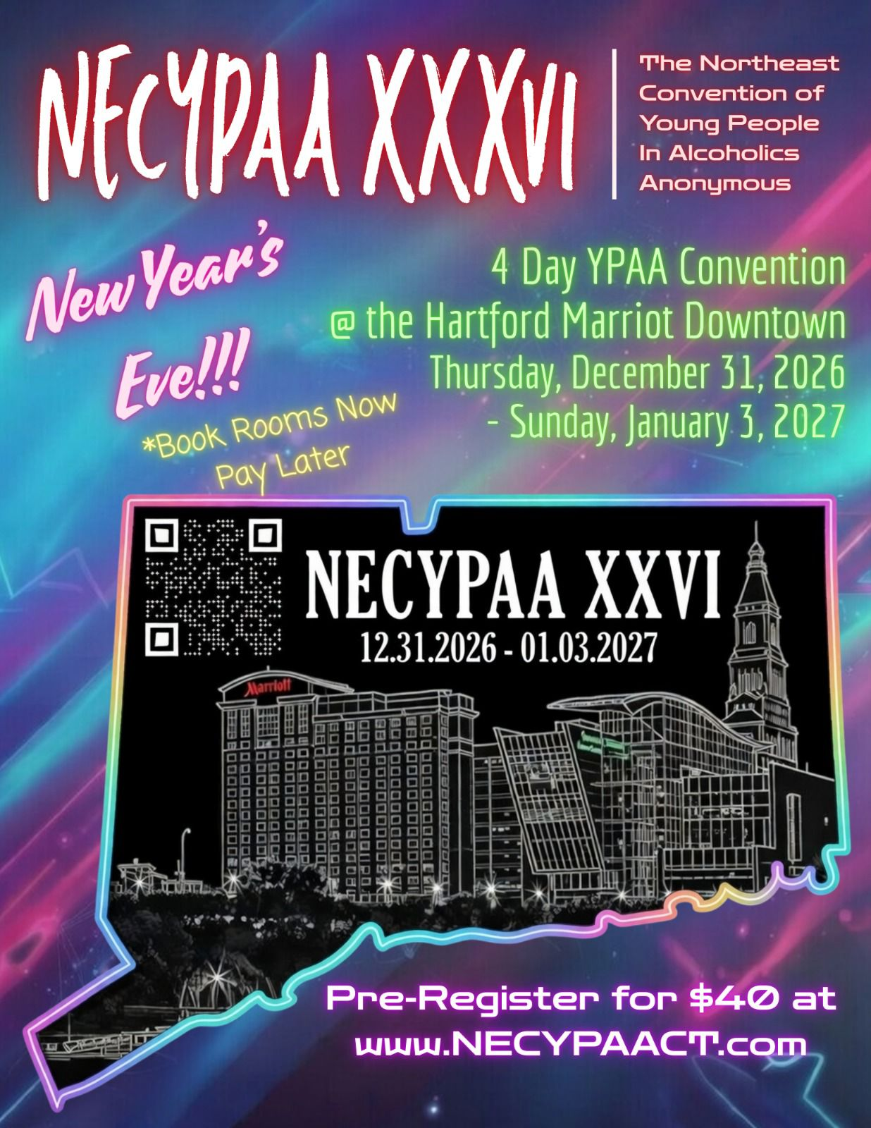NECYPAA XXXVI - New Year's Eve 2026 - 4 Day YPAA Convention at the Hartford Marriott Downtown